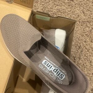 Skechers women’s Taupe Slip-On Loafers